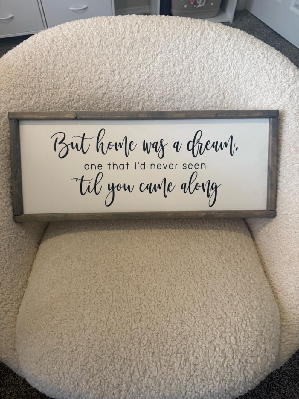 Cover me up lyrics Framed Wood Wall Sign - Natural Wood